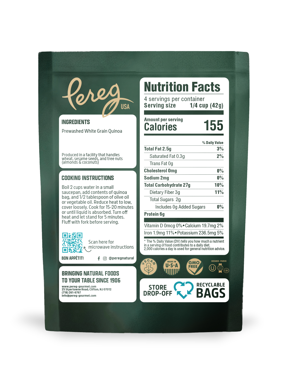 Quinoa Pouches Whole Grain