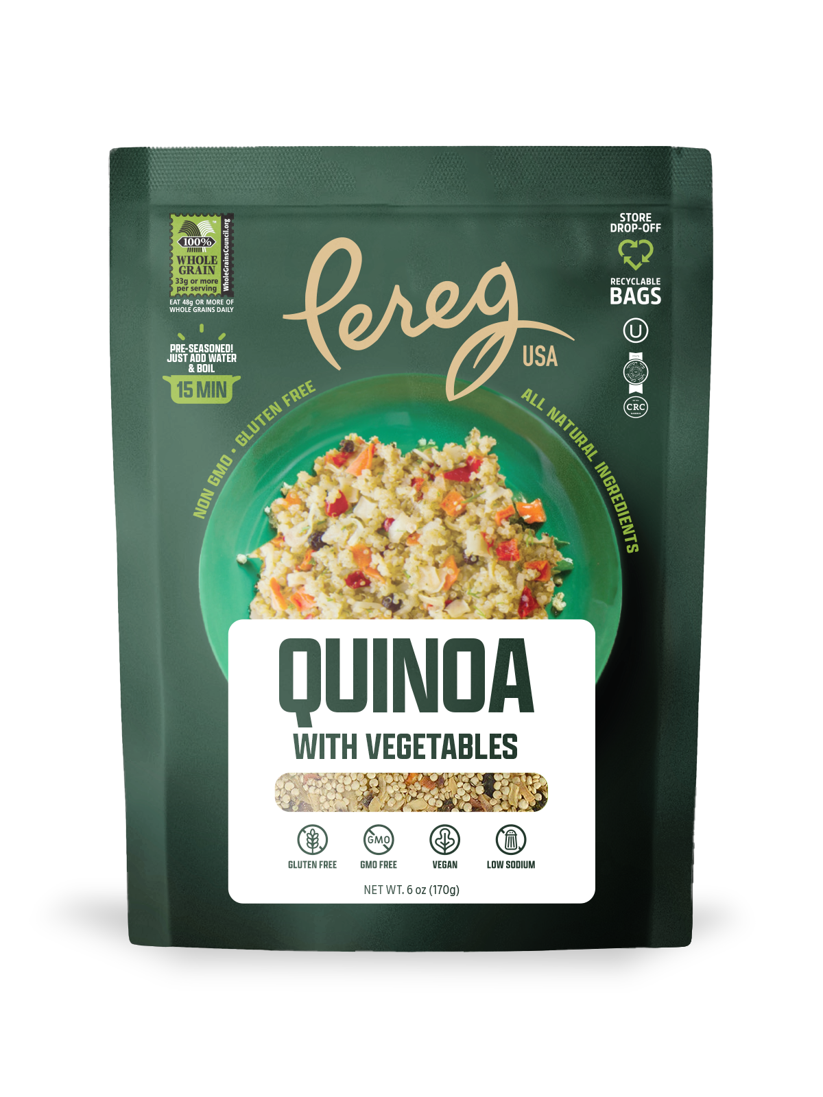 Quinoa Pouches with Vegetables