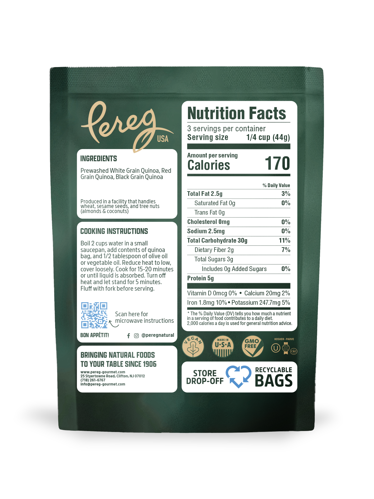 Quinoa Pouches Tri-Color